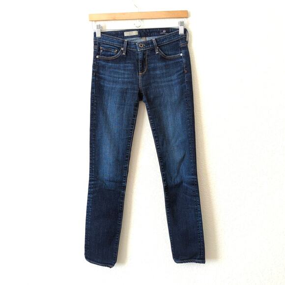 AG Adriano Goldschmied Women's The Stilt Cigarette Leg Jeans 24 Dark Wash Denim - Picture 1 of 5